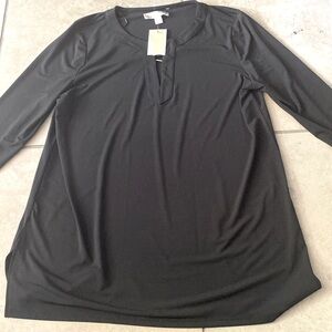 NWT Michael Kors Black Blouse XL